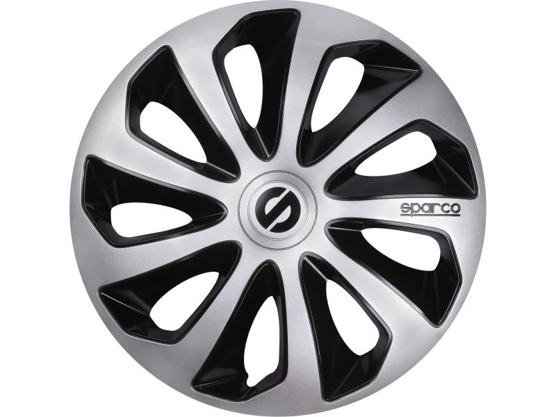 Puklice Sparco Sicilia "16" silver/black