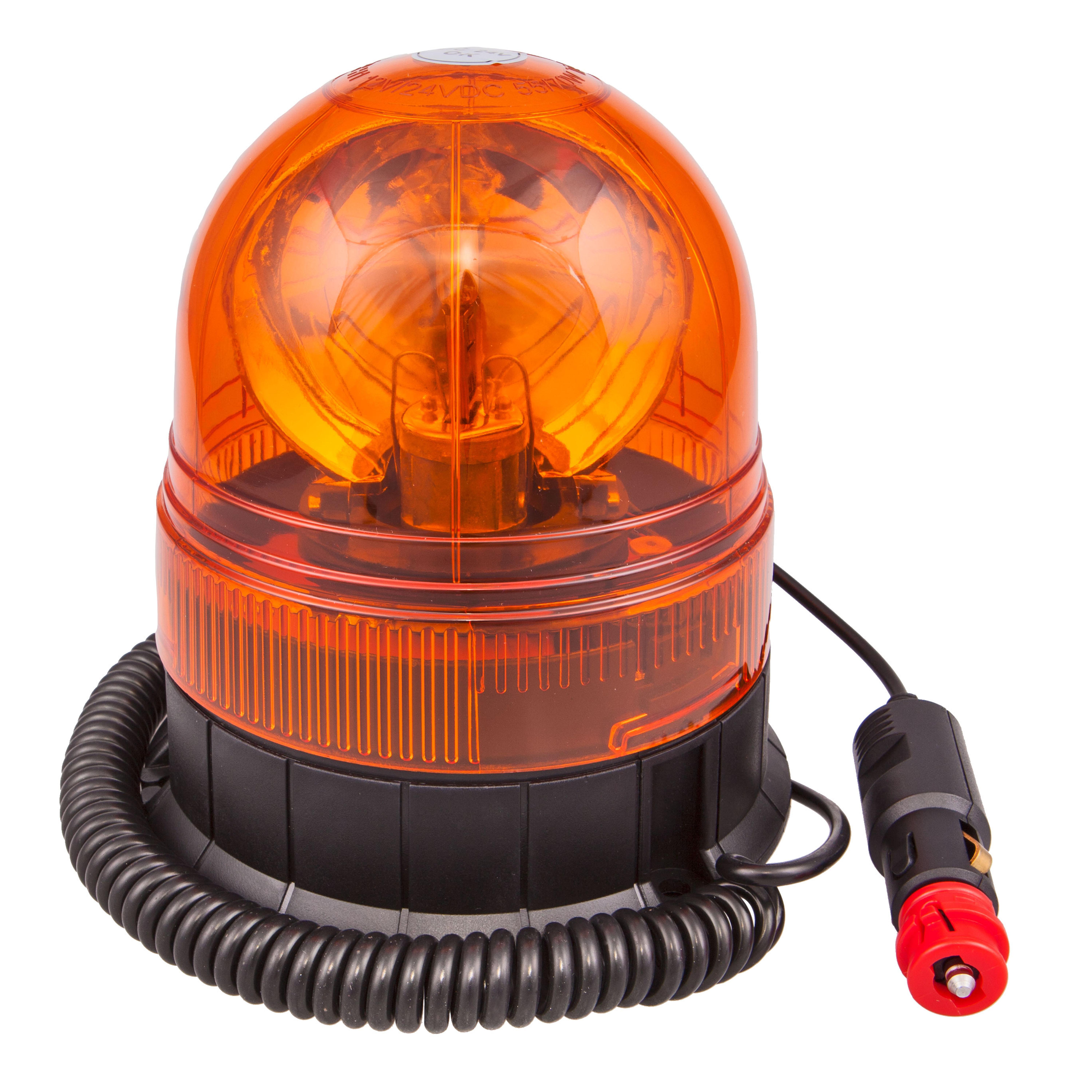 Výstražný oranžový maják 24V s magnetickou podložkou