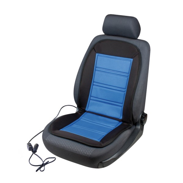 Vyhrievaný poťah sedadla 12V čierno/modrý