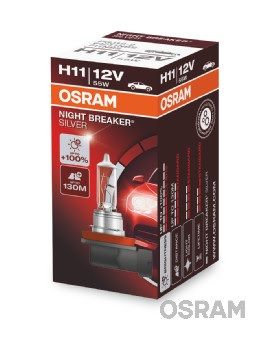 Osram H11 12V 55W Night Breaker Silver +100%