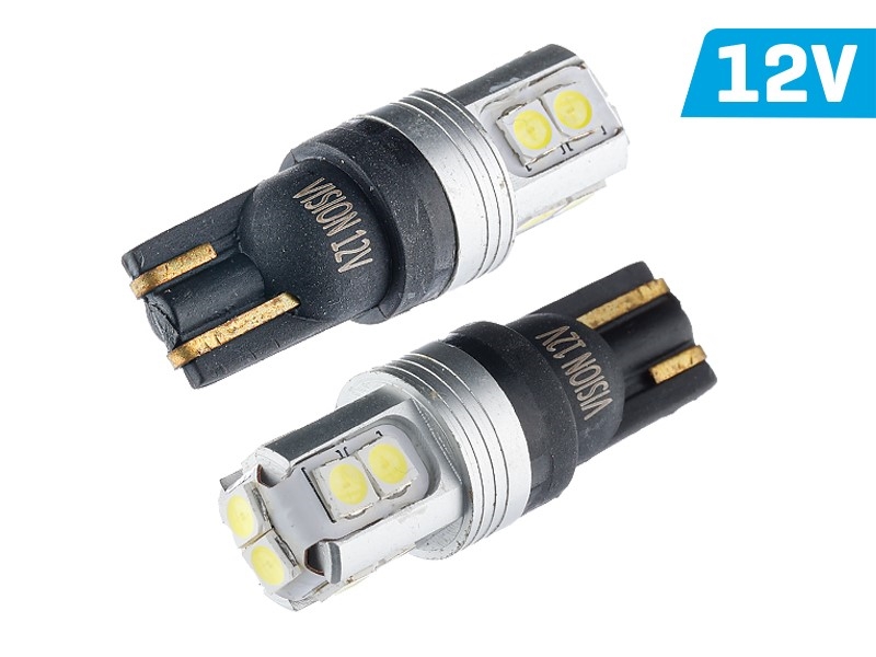 LED žiarovky VISION W5W (T10) 12V 10x 3030 SMD LED, nonpolar, CANBUS