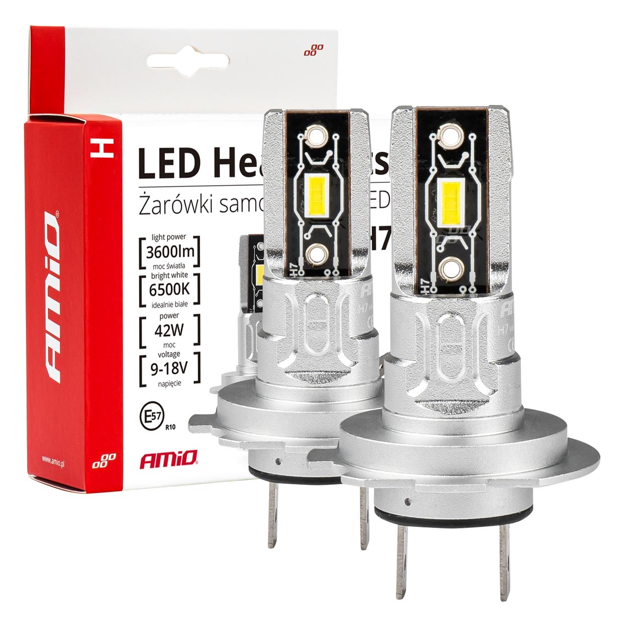 LED žiarovky hlavného svietenia H7 H-mini Series AMiO