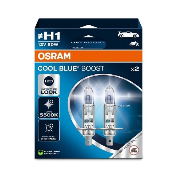 OSRAM 12V H1 80W P14 5s COOL BLUE BOOST Ecopack /2ks
