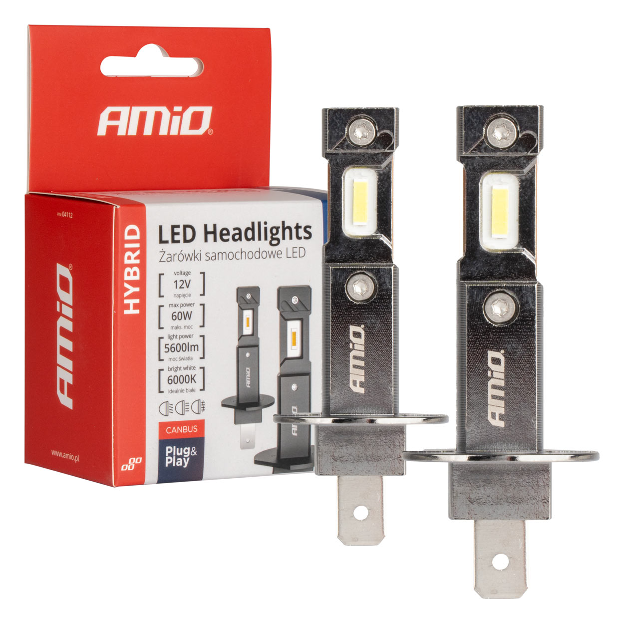 LED žiarovky hlavného svietenia Hybrid séria H1 6000K Canbus 12V 60W