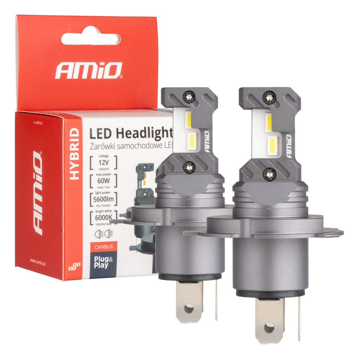 LED žiarovky hlavného svietenia Hybrid séria H4,H19 6000K Canbus 12V 60W
