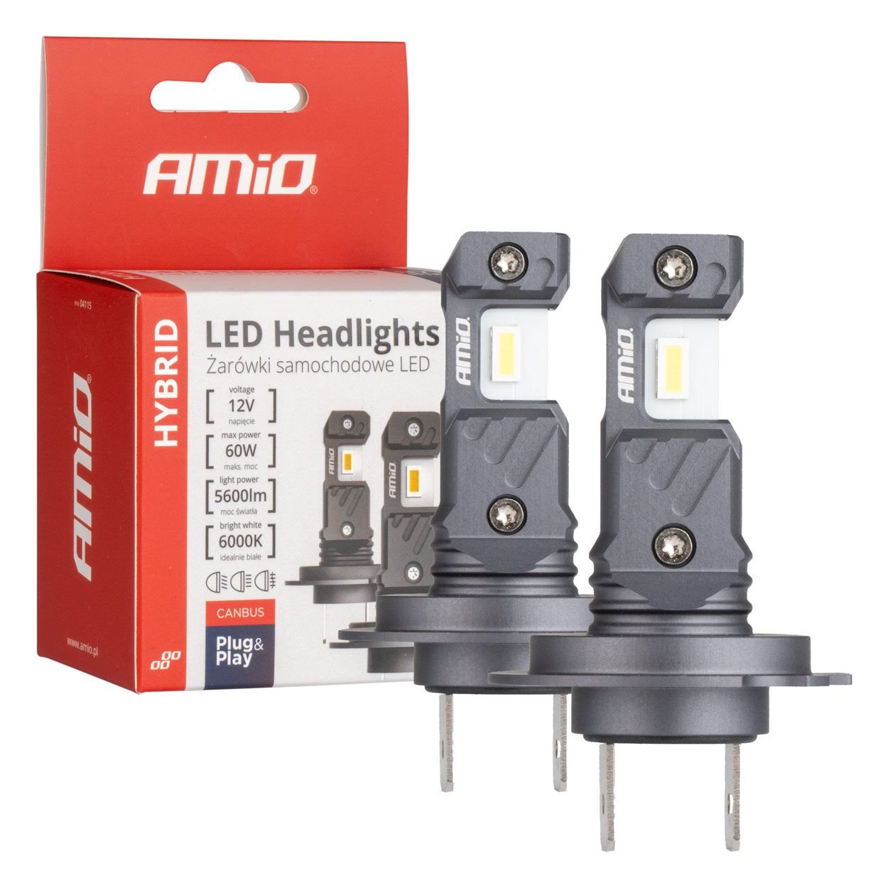 LED žiarovky hlavného svietenia Hybrid séria H7,H18 6000K Canbus 12V 60W 