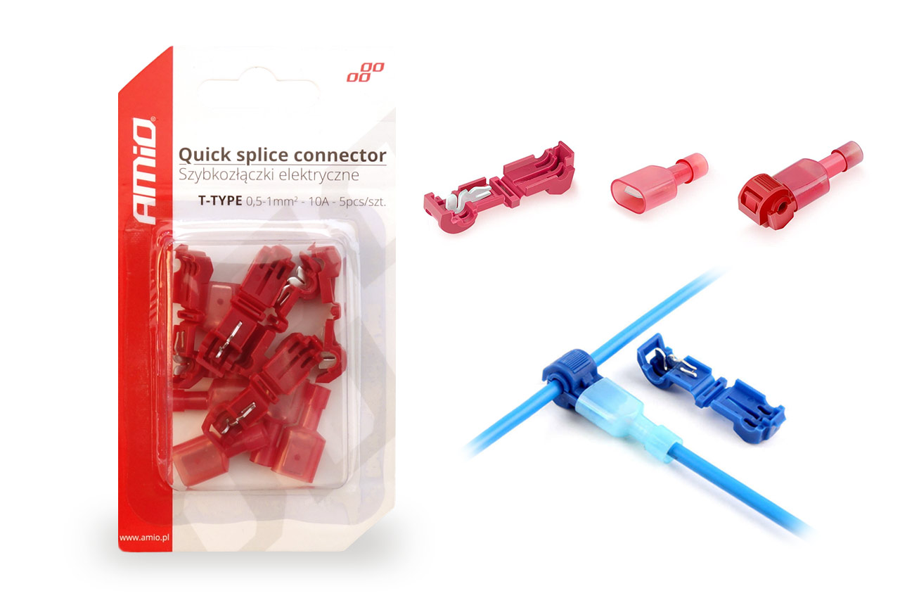 Elektrické rýchlospojky Typ-T 0,5-1mm2 10A Blister 5 ks