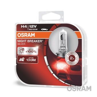 Osram H4 12V 60/55W Night Breaker Silver +100% box