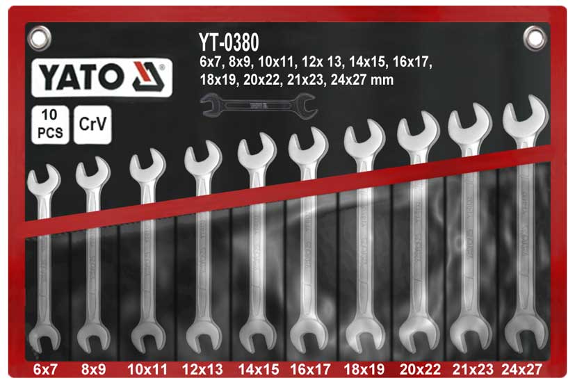 Sada kľúčov plochých YATO 10 ks 6 - 27 mm