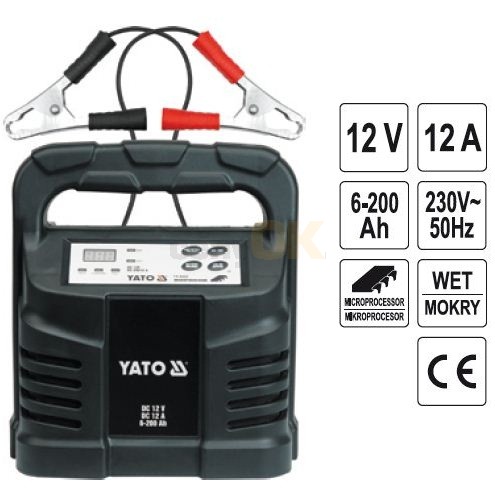 Autonabíjačka YATO 12A 12V s microprocesorom