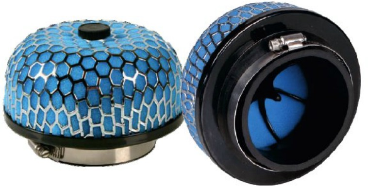 Filter športový modrý (výška 100mm, diera 60-90mm)