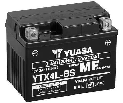 Motobatéria Yuasa MF 12V 3ah, YTX4L-BS