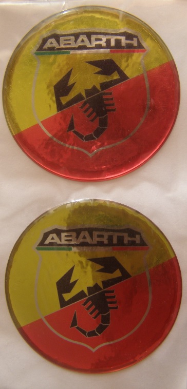 Logo Abarth sada 4 ks (priemer 55 mm)