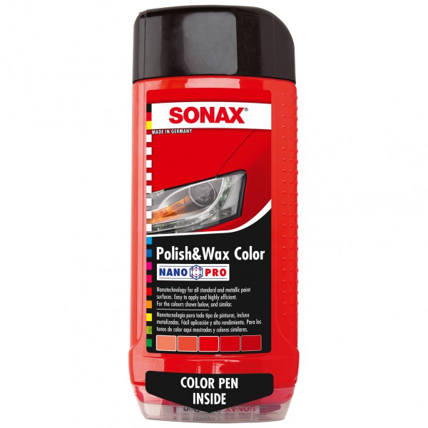 Sonax Polish & Wax Color červený 500ml 