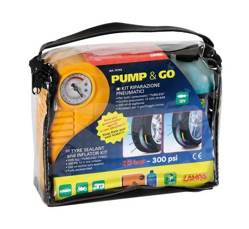 Pump & GO sada na opravu pneumatík s kompresorom