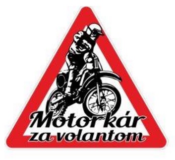 Nálepka Motorkár za volantom