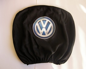 Poťah opierky hlavy čierne Volkswagen 2 ks