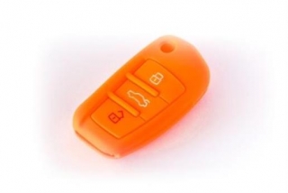 Silikónový obal na klúč Audi oranžový