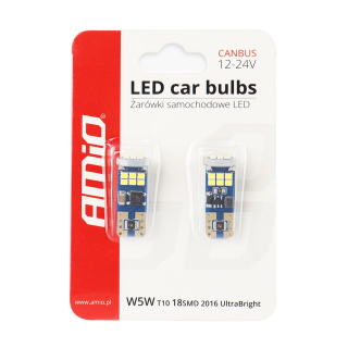 Led žiarovka T10 18SMD 6000K 12/24V canbus