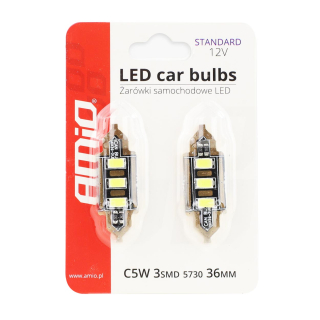 Led C5W 3SMD 12V 36mm 5600K