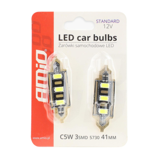 Led C10W 3SMD 12V 5600K 41mm