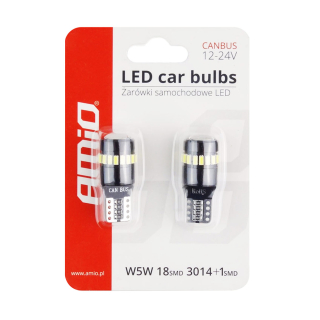 Led žiarovka T10 18SMD + 1 12/24V 5600K canbus