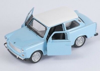 Model Trabant 601 1:34 modrý/biely
