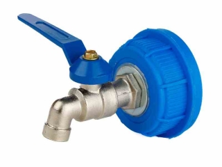 Výpustný ventil pre IBC kontajner modrý 61mm 