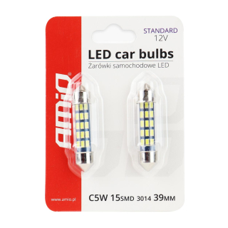 Led C10W 12V 15SMD 39 mm 5600K