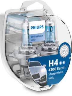Philips 12V H4 60/55W WhiteVision ultra box 2ks + W5W