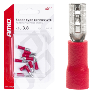 Elektrické konektory – samica (násuvka) 3,8mm 0,5-1,5mm2 10 ks