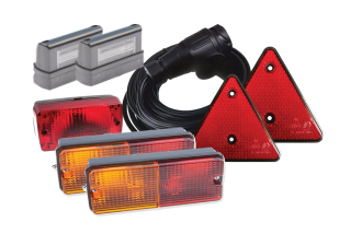 Elektrokabeláž prívesu, sada so svetlami (ZETOR, CZ dvojdielne) 7pin / 5 m, pripojenie na konektory