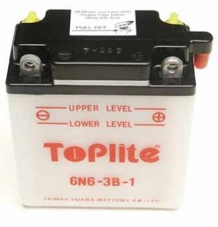 Motobatéria Toplite 6V 6ah, 6N6-3B-1