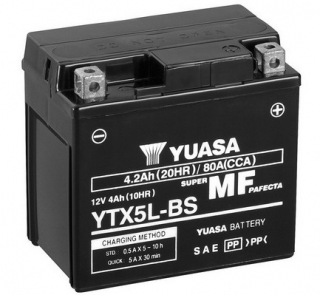 Motobatéria Yuasa MF 12V 4ah, YTX5L-BS
