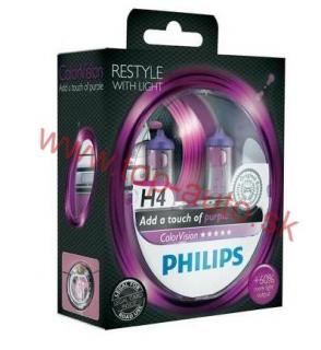 Philips H4 12V 60/55W ColorVision Purple Box