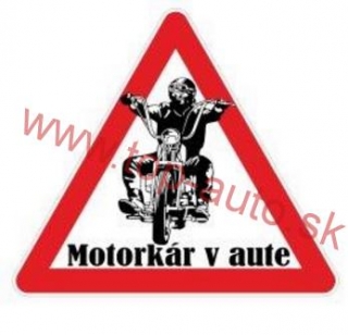 Nálepka Motorkár v aute