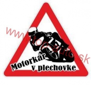 Nálepka Motorkár v plechovke