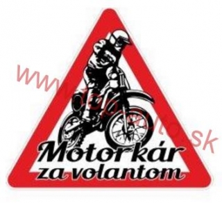 Nálepka Motorkár za volantom